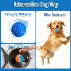 Interactive Dog Ball, Stimulating Dog Toys with 2 Outer Covers, Pet-Safe E-TPU Material, Anti Boredom Automatic Bouncing Ball, Type-C Rechargeable Smart Pet Toy for Medium and Large Dogs