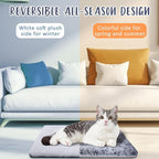 2 Pack Self Warming Cat Mat Self Heating Cat Pad Cat Bed Reversible Machine Washable Reflects Body Heat Warm Thermal Pet Pad Crate Blanket for Feral and Indoor Cat (Dog Paw,21" X 14")