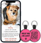 MYLUCKYTAG Silent Silicone QR Code Dog Tags - Scan QR, Receive Instant Pet Location Alert Email