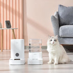 PAWGETHER® Gravity Cat Water Dispenser with 6 Pcs Filters Pet Waterer for Cats and Small to Medium Sized Dogs 1 Gallon/3.5L