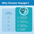 Voyager Escape-Proof Step-in Lock Cat Harness & 5ft Neoprene-Handle Leash Set All-Weather Mesh with Reflective Stitching for Small to Large Cats by Best Pet Supplies, Turquoise (327), M