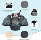 Cat/Dog Airline Approved Expandable Pet Carrier for Small Pets - Removable Pad, Pockets, TSA Compliant