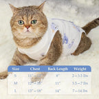 ANWA Cat Recovery Suit - Breathable Cat Onesie for Cats After Surgery Female, Kitten Surgery Recovery Suit Female Abdominal Wounds