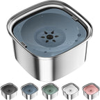 UPSKY 3L Dog Water Bowl 101oz Stainless Steel No Spill Large Capacity Dog Food Water Bowl Slow Water Feeder, Spill Proof Pet Water Dispenser Vehicle Carried Travel Water Bowls