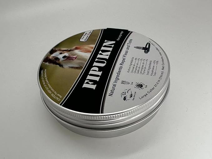 Natural & Safe Flea and Tick Collar for Large Dogs,Safe and Effective Flea and Tick Repellent, 8 Months Protection, Waterproof, Free Comb and Tick Removal Tool, Flea Repellent Drops, 27.5 inch,1-Pack