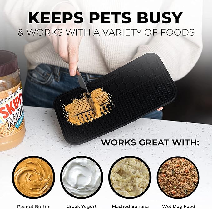 Pup Culture Dog Lick Mat for Dogs (2 Pack), Feeding Pad for Anxious Pets Plus 4 Different Puzzles for Mental Stimulation for Dogs - Supports Mental, Dental, and Digestive Health - Heavy Duty