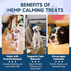 Hemp Calming Chews for Dogs, 200 Treats Dog Calming Chews for Anxiety & Stress Relief, Anxiety Relief Treats for Dogs with Hemp Oil, Melatonin Dog Calm Treats for Stress|Sleep|Separation