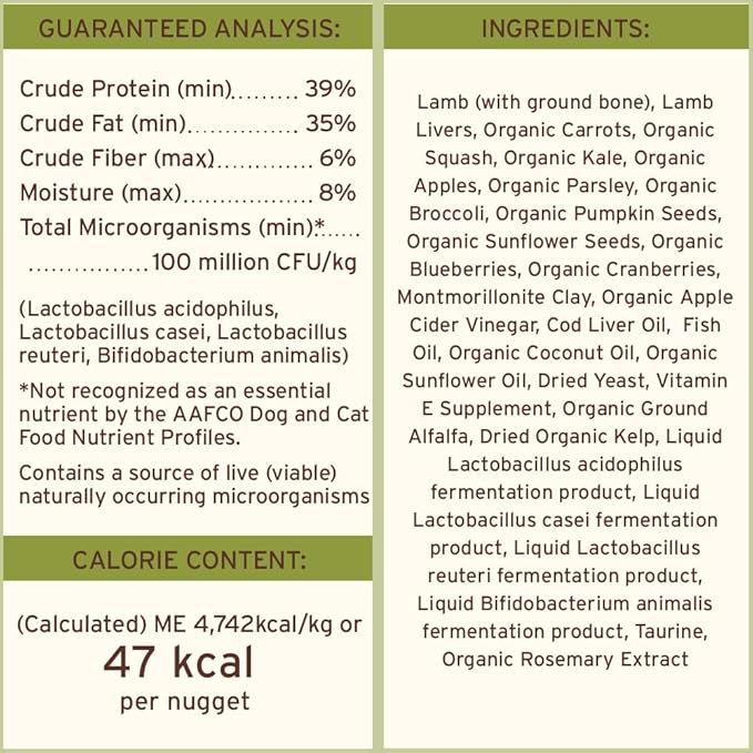 Primal Freeze Dried Raw Dog Food Nuggets, Lamb, Complete & Balanced Meal, Also Use as Topper or Treat, Premium, Healthy, Grain Free, High Protein Raw Dog Food, 14 oz (Pack of 2)