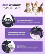 Small Dog Sling Carrier, Front Facing Dog Carrier Sling, Hands Free Pet Carriers Bag with Padded Adjustable Strap and Poop Dispenser Machine Washable for Small Dogs Cats Travel Outdoor-Black