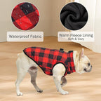 SCENEREAL Dog Winter Coat - Warm Jacket with Built-in Harness for Small to Medium Dogs, Waterproof, Fleece Puffer Vest, Windproof, Snow Clothes