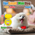 Squeaky Dog Toy for Small Dogs Latex Soft Puppy Toys Small Dog Toys Balls, Smile Face Flat Squeaky Dog Balls for Mini, Small Breeds