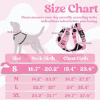 rabbitgoo Dog Harness Small Sized, No Pull Pet Harness with 3 Buckles, Adjustable Soft Padded Vest with Control Handle, Walking Reflective Pet Vest for Small Dogs, Floral Pink, S