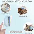 GJEASE Cat Grooming Glove Brush,Self-Cleaning Slicker Pet Brush for Short and Long Haired Pets,Dog Bath Brush for Shedding and Grooming,Removes Loose Hair and Tangles,Promote Circulation