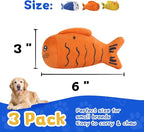 Squeaky Dog Toys for Small Dogs & Puppy – 3 Pack Fish Crinkle Squeak Pet Toys for Interactive Play, Boredom Relief & Teeth Cleaning