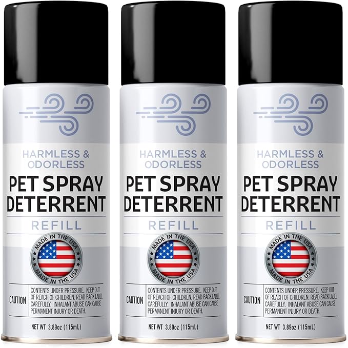 Berkland [3 Pack] Refill for PetSafe SSSCat Motion Sensor Device – Gentle Pet Training Aid for Home Boundaries – Non-VOC, Family-Safe Spray – Made in The USA
