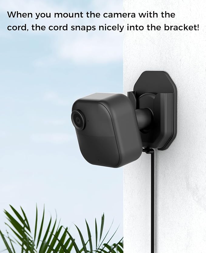 3 Pack Blink Camera No Drill No Screws Wall Mount Bracket for Blink Mini /Mini 2 /Blink Outdoor 4 /Blink Indoor Camera, HBV Adhesive Mount