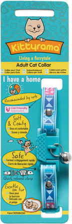 New Kittyrama -I Have A Home- Cat Collar with Bell. Breakaway, Quick Release, Hypoallergenic, Vet Approved. Lightweight Kitten Collar. As Seen in Vogue. Soft & Comfy. River