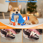 Squeaky Dog Toys for Large Dogs, Tough Tug of War Puppy Toy, Cute Animal Design Plush Dog Toys with Crinkle Paper, Dog Chew Toys for Small, Medium and Large Dogs