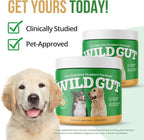 Wild Gut - Natural Probiotic Supplement for Pets | Supports Digestive Health & Gut Microbiome | 8 Probiotic Strains | 3 Bottles