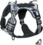 AUROTH Tactical Dog Harness for Small Medium Large Dogs No Pull Adjustable Pet Harness Reflective K9 Working Training Easy Control Pet Vest Military Service Dog Harnesses (L, Black Ink)