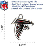 NFL Atlanta Falcons Engraving Pet ID Tags in 32 Team Logo Shapes Personalized Dog Tags and Cat Tags with 3 Lines of Customizable Text for Tracking & Safety. Stainless Steel Pet ID Tracking Tags