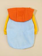 QWINEE Basic Dog Hoodie Sweatshirt Puppy Sweater Warm Cat Costumes Pet Clothes for Chihuahua Puppy Kitten Small Medium Dogs Orange and Blue Large