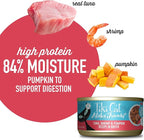 Tiki Cat Aloha Friends, Tuna, Shrimp & Pumpkin, Grain-Free & High Moisture, Wet Cat Food for All Life Stages 3 oz. Cans (Pack of 12)
