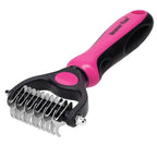 Maxpower Planet Pet Grooming Brush - Double Sided Undercoat Rake for Dogs & Cats, Extra Wide Brush to Reduce Shedding by 95% (Pink, S)