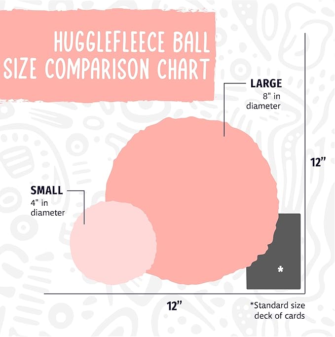 HuggleHounds Plush Ball Dog Toy - Dog Fuzzy Ball Toy, Durable Stuffed Soft Plush for Small and Large Breeds - 4" HuggleFleece, Small