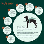 Kuoser Warm Dog Coat, Waterproof Dog Jacket for Extra Large Dogs, Adjustable Durable XL Doggie Winter Coat Reversible Cozy Puppy Cold Weather Apparel from Small to Large Breed, Pink XL