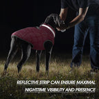 FUAMEY Dog Coat for Large Dogs,Waterproof Dog Winter Jacket with Harness Built in Puppy Cold Weather Coats Reflective Pet Vest with Zipper Warm Fleece Dogs Snowsuit Windproof Rose Plaid 3XL