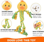 Rope Dog Toys to Keep Them Busy - Tug of War Dog Toys for Boredom Plush Interactive Squeaky Puppy Toys for Small Medium Large Dogs