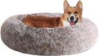 JOLLYVOGUE Dog & Cat Bed, Calming Anti-Anxiety Pet Bed for Small Dogs, Fluffy Donut Cushion for Small and Medium Pets (23")