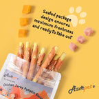 ASMPET Dog Treats Chews, Chicken Wrapped Pumpkin Biscuits, Soft Chewy Dog Snacks 10.6 oz