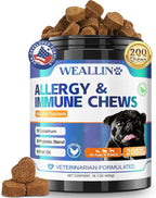 200 PCS Dog Allergy Chews, Dog Allergy Relief Chews with Probiotic Anti-Itch for Dogs - Omega 3 Fish Oil - Itching Skin Relief, Immune & Skin & Coat Support, Hot Spots, Paw Licking and Sensitivities