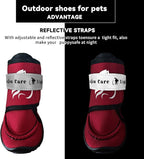 Dog Shoes for Small, Medium and Large Dogs - Waterproof for Rainy Days, Fit for Winter Snow and Hot Summer Roads, with Anti-Slip Soles for Indoor Hard Floors (Red, Size 2)