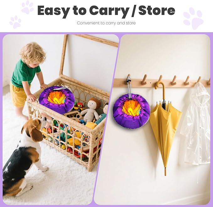 PETCARE Snuffle Mat for Dogs Adjustable Slow Feeder Bowl Interactive Enrichment Puzzle Toys for Small Medium Large Breed Dogs Cats Puppy Sniff Foraging Mats Mental Stimulation Treat Game, 19*19 inch