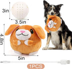 BABORUI Interactive Dog Toys Puppy, Jumping Squeaky Dog Toys with Recording and Music Modes, Rechargeable Moving Dog Chew Toys for Small/Medium/Large Dogs to Keep Them Busy(Puppy)