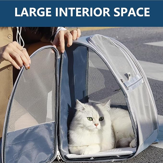 Dog Backpack Carrier,Pet Carrier for Cat/Small Dogs/Bunny,Ventilated Mesh Dog Backpack,Dog Travel Bag,Dog Bag,Small Dogs/Medium Cats Fit Up to 11lbs,Foldable Dogs Carrying Backpack