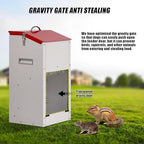 Galvanized Automatic Dog Feeder Large Breed Dog Food Dispenser for Large Dogs, 25lbs Outdoor Pets Feeder Gravity Food Feeder, US Patent Pending