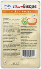 INABA Churu Bisque for Cats, Creamy Lickable Purée Side Dish with Vitamin E, 1.4 Ounces per Pouch, 12 Pouches, Chicken Recipe