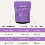 Stress and Anxiety Supplement for Dogs - Calming Dog Powder Supplement - Decreases Stress, Calms Fear & Anxiety, Eases Aggression & Insomnia, Relaxes Body and Mind - Beef Flavour - 3.2oz - 45 Scoops