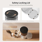 Automatic Cat Feeders, 5L Large Capacity, Timed Feeding Dry Food, Dual Power Design, Programmable Portion Size, 1-6 Meals Per Day, with Desiccant Packet, Suitable for Small Pets Food Dispenser