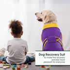 Kuoser Recovery Suit for Dogs Cats After Surgery, Professional Pet Recovery Shirt Dog Abdominal Wounds Bandages, Substitute E-Collar & Cone,Prevent Licking Dog Onesies Pet Surgery Recovery Suit
