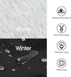 IECOii Dog Coat for Large Dogs Waterproof Dog Winter Jacket with Harness Built in, Black - XXLarge, Thermal Warm Fleece Lined, Reflective Dogs Jackets for Cold Weather Camping, Hiking, Pitbull