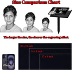 Personalized Pet Memorial Stones, Memorial Plaque for Pets, Dog, Cat, Black Granite Memorial Garden Stone Engraved with Photo, Dog Memorial Grave Markers Pet Memorial