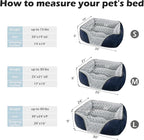 INVENHO Medium Dog Bed Rectangle Washable Orthopedic Soft Calming Sleeping Durable Pet Cuddler with Anti-Slip Bottom