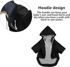 Dog Raincoat rain Jacket Raincoat Dogs Waterproof Small Medium Breeds Zip Closure Storage Pocket Harness Hole Black M