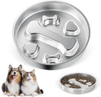 Stainless Steel Slow Feeder Dog Bowls – Non-Slip Metal Dog Bowl for Large & Medium Breeds, Puppy Puzzle Feeder – 2 Cup Capacity for Small to Big Pets – Durable Slow Feed Dog & Cat Food Dish