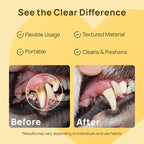 HICC PET Teeth Cleaning Wipes for Dogs & Cats, Remove Bad Breath by Removing Plaque and Tartar Buildup No-Rinse Dog Finger Toothbrush, Disposable Gentle Cleaning & Gum Care Pet Wipes, 100 Counts